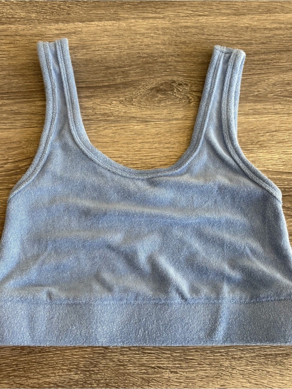 Offline by Aerie Light Blue Terry Cloth Crop Tank Top Bra Size XS